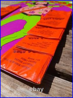Vintage 1970s NOS Tattooz Store Display Set of (40) Packs (160 Tattoos) RARE