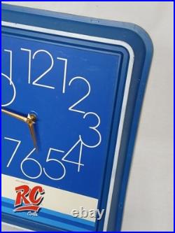 Vintage 1970s RC COLA Promotional Wall Clock Sign Restaurant Store Display RARE