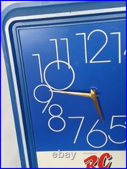 Vintage 1970s RC COLA Promotional Wall Clock Sign Restaurant Store Display RARE