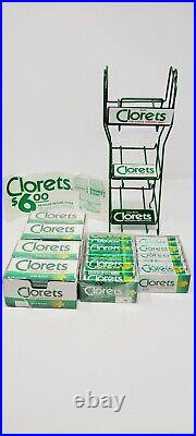 Vintage 1980s Clorets Mints & Gum + Store Display Rack Sealed New Old Stock Rare