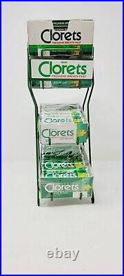 Vintage 1980s Clorets Mints & Gum + Store Display Rack Sealed New Old Stock Rare