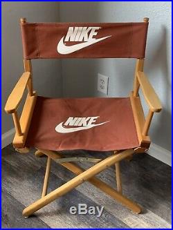 Vintage 1980s Nike Rare Maroon Canvas Directors Chair Store Display