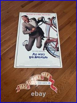 Vintage 1985 Very Rare Pee Wee Herman Playhouse Vhs Store Display Big Top Peewee