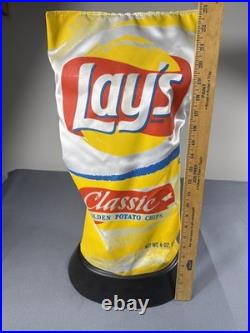 Vintage 1990s Lays Classic Potato Chips Dancing Chip Bag Store Display RARE