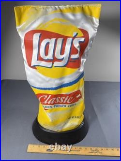 Vintage 1990s Lays Classic Potato Chips Dancing Chip Bag Store Display RARE