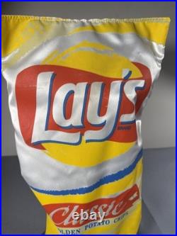 Vintage 1990s Lays Classic Potato Chips Dancing Chip Bag Store Display RARE