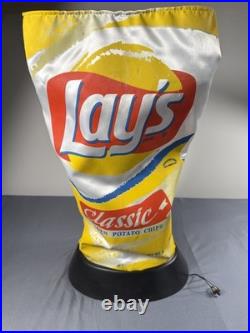 Vintage 1990s Lays Classic Potato Chips Dancing Chip Bag Store Display RARE