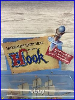 Vintage 1991 McDonald's Hook Happy Meal Toy Store Display Rare Disney Original