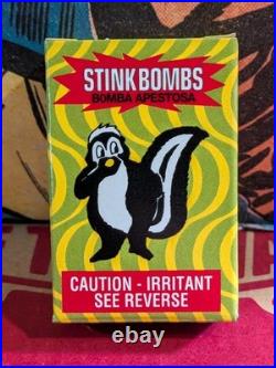 Vintage 1992 Franco Stink Bombs Store Display NOS 9 Packs Made In Germany Rare