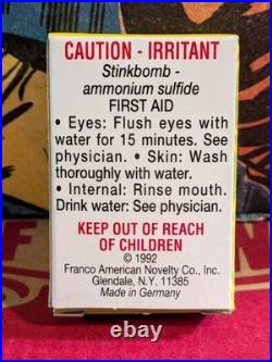 Vintage 1992 Franco Stink Bombs Store Display NOS 9 Packs Made In Germany Rare
