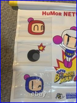 Vintage 1996 Super Bomberman 4 Promo SNES Banner Rare Japan Store Display