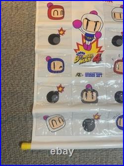 Vintage 1996 Super Bomberman 4 Promo SNES Banner Rare Japan Store Display