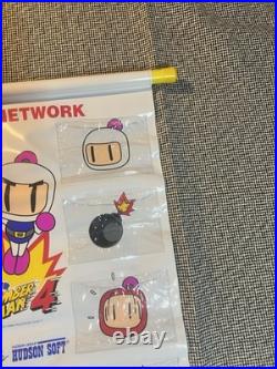 Vintage 1996 Super Bomberman 4 Promo SNES Banner Rare Japan Store Display