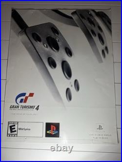 Vintage 2004 Gran Turismo 4 PlayStation Game Store Display Rare 28x22