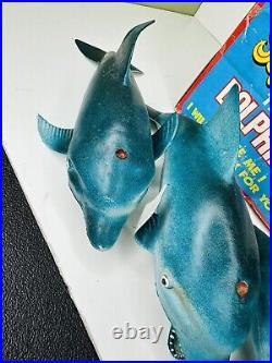 Vintage 70s Squeeky The Dolphin Jiggler Toy Complete Store Display Rare