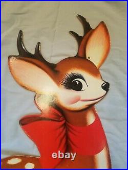 Vintage Al Moore Large Deer Bambi Christmas Store Display 1950's Rare
