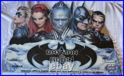 Vintage BATMAN AND ROBIN 1997 VHS Home Video Store Display Sign 22X28 Rare