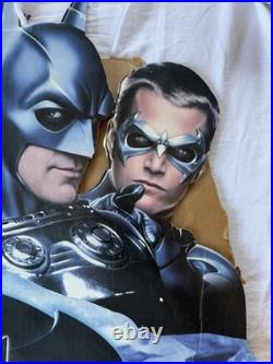 Vintage BATMAN AND ROBIN 1997 VHS Home Video Store Display Sign 22X28 Rare