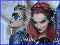 Vintage BATMAN AND ROBIN 1997 VHS Home Video Store Display Sign 22X28 Rare