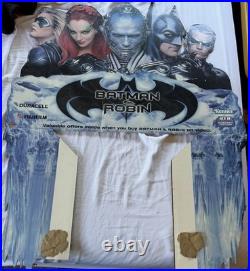 Vintage BATMAN AND ROBIN 1997 VHS Home Video Store Display Sign 22X28 Rare
