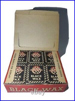 Vintage Black Wax Teeth By Thomas C. Dunham Inc. Store Display 12 Boxes RARE