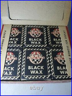 Vintage Black Wax Teeth By Thomas C. Dunham Inc. Store Display 12 Boxes RARE