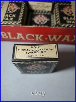 Vintage Black Wax Teeth By Thomas C. Dunham Inc. Store Display 12 Boxes RARE