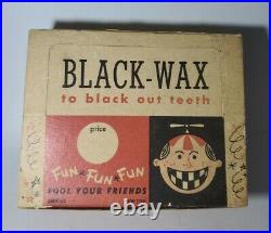 Vintage Black Wax Teeth By Thomas C. Dunham Inc. Store Display 12 Boxes RARE