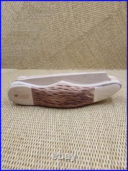 Vintage CASE Wooden Pocket Knife Store Display Folding Unique Rare Collectible