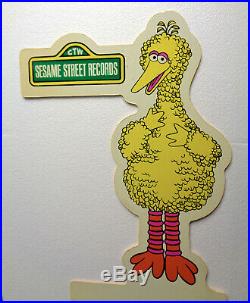 Vintage CTW Sesame Street Records Big Bird Store Display! RARE