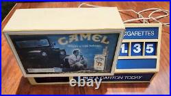 Vintage Camel Cigarettes Lighted Sign Digital Clock Store Display RARE, USA