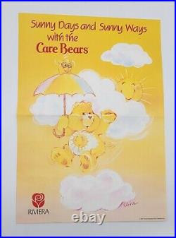 Vintage Care Bears Store Display Kit Hanging Signs Posters 1987 Unused Wish RARE