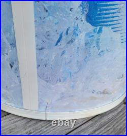 Vintage Crystal Pepsi Rolling Ice Chest Cooler Store Display Rare 1990's