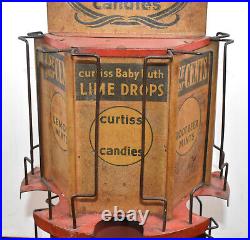 Vintage Curtiss Candies Candy Spinning Countertop Display Rack Sign RARE