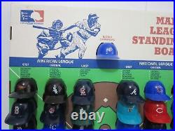 Vintage Dairy Queen Mini Baseball Helmet Set Store Display Cardboard Rare