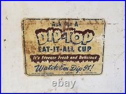 Vintage Dip Top Eat It All Cup Ice Cream Dipping Store Serving Display Rare