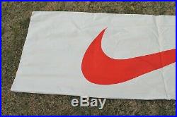 Vintage Double Sided 1990's Nike Canvas Store Display Sign Large 84x28 Rare OG