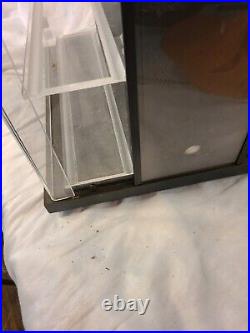 Vintage Double-Sided REEBOK COUNTERTOP SWIVEL DISPLAY CASE (RARE) with keys