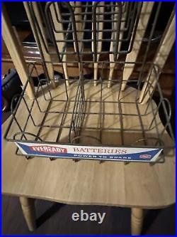 Vintage Eveready Batteries Power To Spare Store Display Metal Rack 12x19 RARE