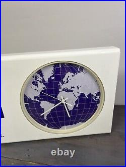 Vintage FedEx Authorized Ship Center Metal Display Clock 32X14 Rare Hard To Find