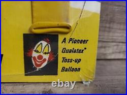 Vintage Giant Qualatex Clown Balloon with Store Display 8.5X 12 RARE NEW