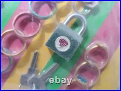 Vintage Gold Key Locks & Rings Store Display RARE NEW