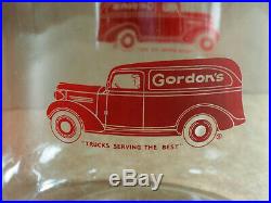 Vintage Gordon's Truck Peanut Jar & Original Red Tin Lid Store Display RARE