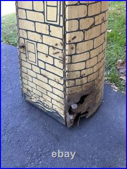 Vintage Guide Lighthouse Headlight Metal Store Display Cabinet On Wheels RARE