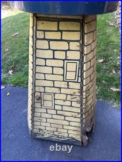 Vintage Guide Lighthouse Headlight Metal Store Display Cabinet On Wheels RARE