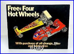 Vintage Hot Wheels 1978 Dealer Sign RARE STORE DISPLAY for Shell Stations