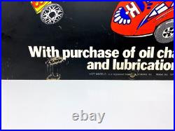 Vintage Hot Wheels 1978 Dealer Sign RARE STORE DISPLAY for Shell Stations