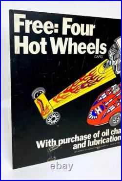 Vintage Hot Wheels 1978 Dealer Sign RARE STORE DISPLAY for Shell Stations