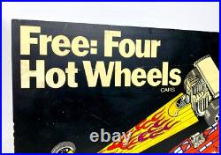 Vintage Hot Wheels 1978 Dealer Sign RARE STORE DISPLAY for Shell Stations