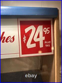 Vintage Kingston Watches Countertop Display Case Sign County Store Rare